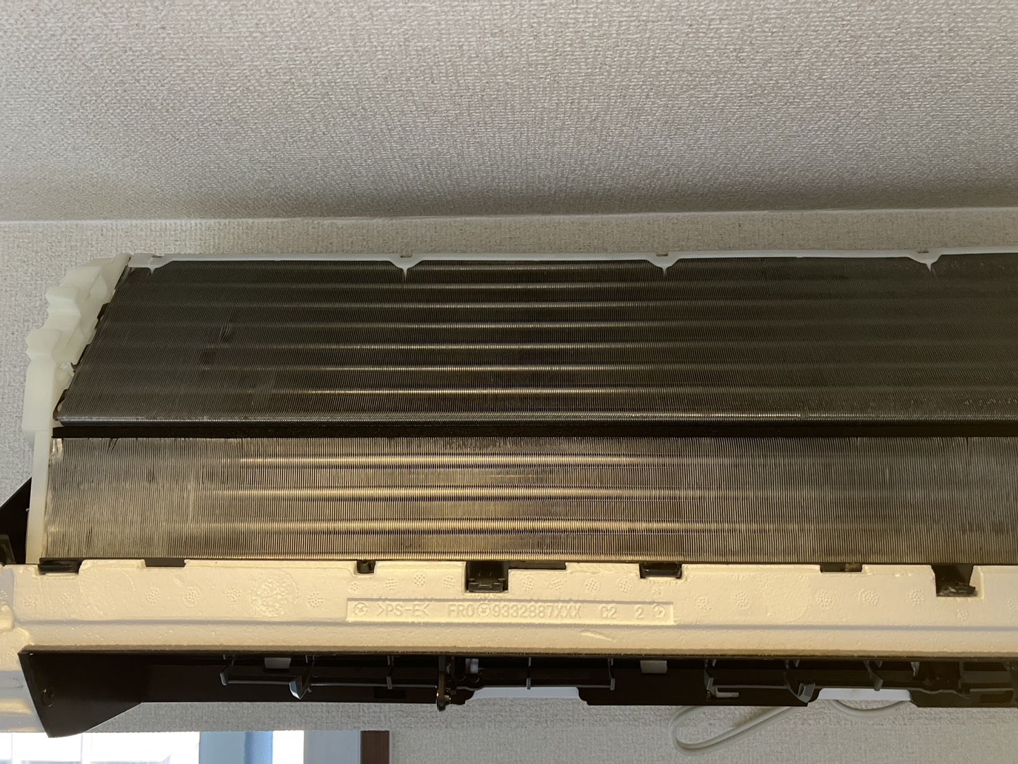 宝塚市山手台のエアコンクリーニング 熱交換器アフター 富士通AS-J40D-W